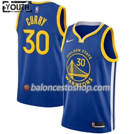 Camiseta Niños NBA Golden State Warriors Stephen Curry 30 2019-20 Nike Icon Edition Swingman